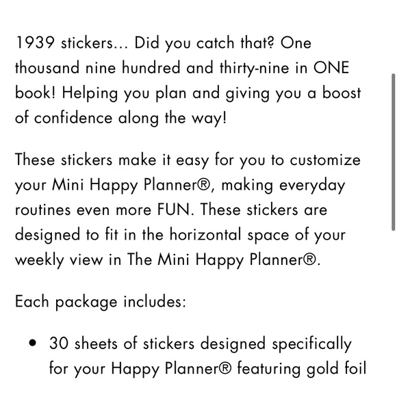 The Happy Planner Motivation Graphic Work it out Fitness Mini Sticker Sheets. - Picture 7 of 8